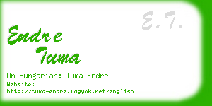 endre tuma business card